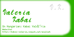 valeria kabai business card